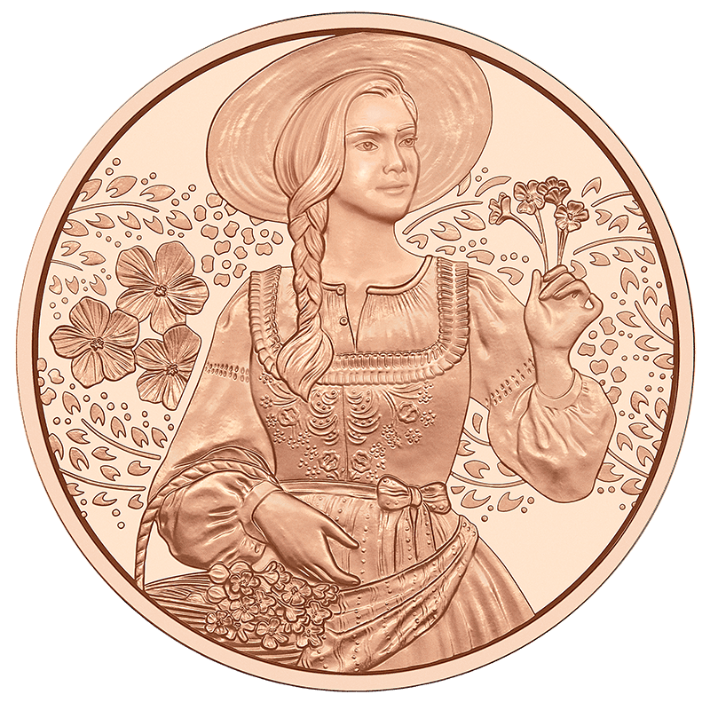 10 Euro Ausztria 2025 Aufdirndln – Vászon (UNC)