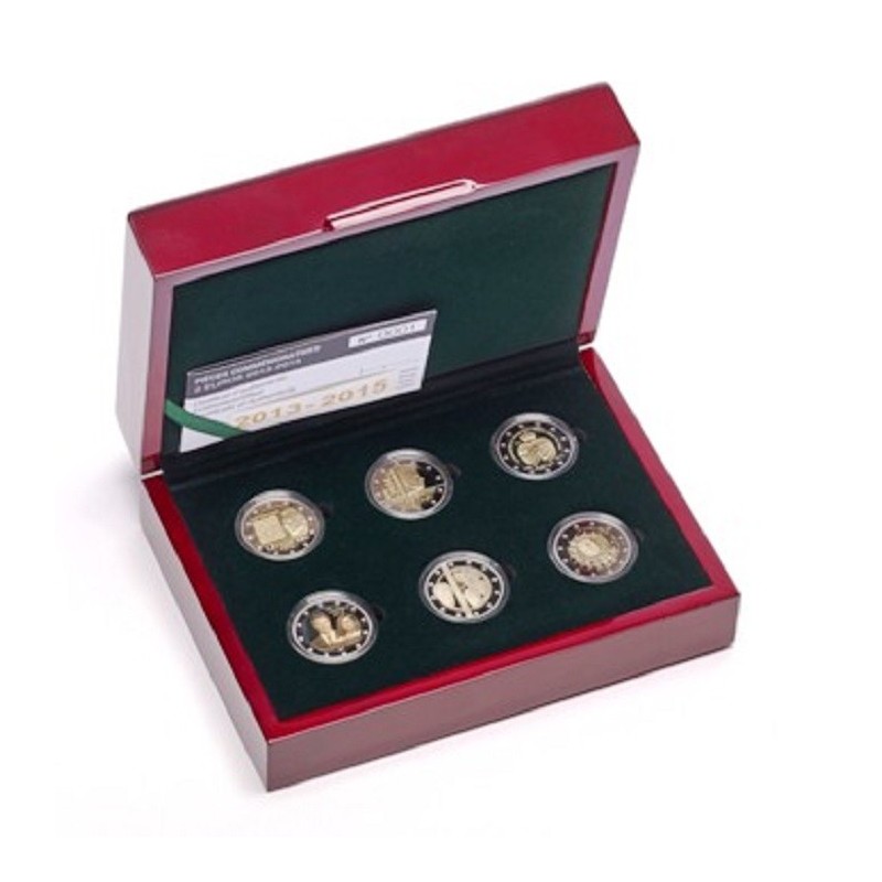 Euromince mince Sada 6 pamätných 2 Euro mincí Luxembursko 2013-2015...