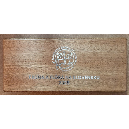 3 x 3,33 Euro Slovensko 2025 Fauna a flóra: Vlk dravý, rys ostrovid, medveď hnedý (Proof)