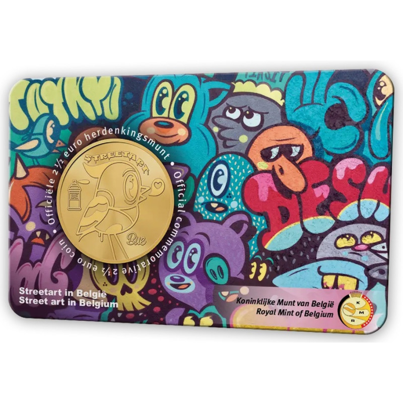 2,5 Euro Belgium 2025 - Utcai művészet (BU holland szöveggel)