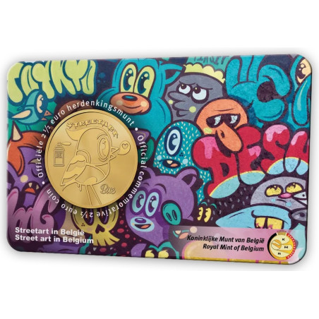 2,5 Euro Belgium 2025 - Utcai művészet (BU holland szöveggel)