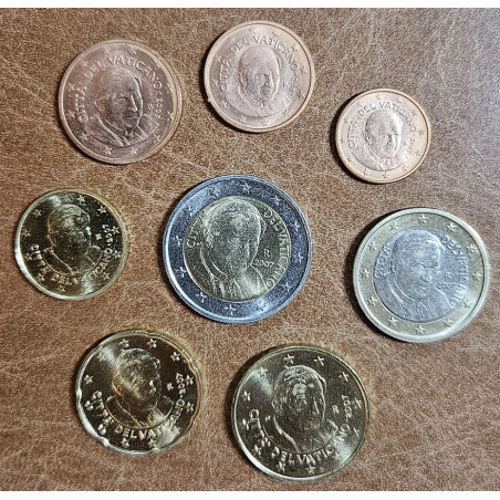 euroerme érme 8 részes forgalmi sor Vatikán 2007 (BU)