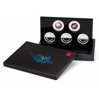 Eredeti doboz az osztrák 20 Euro Univerzum érmékre