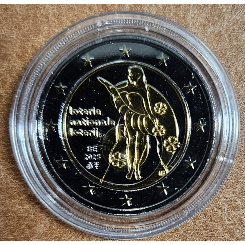 2 Euro Belgicko 2025 - Národná lotéria (Ruténium-zlato imitácia UNC)