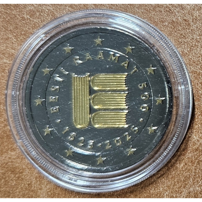 2 Euro Estonia 2025 - 500th Anniversary of Estonian as a written language (Ruthenium gold plated UNC)