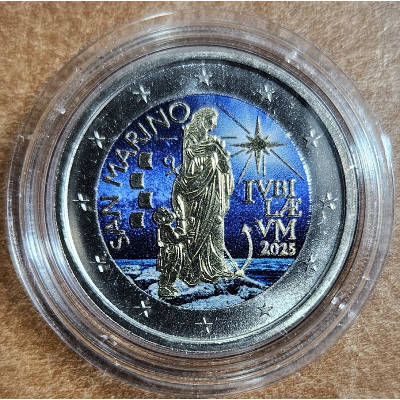 2 Euro San Marino 2025 - Pilgrims of Hope v3 (colored UNC)