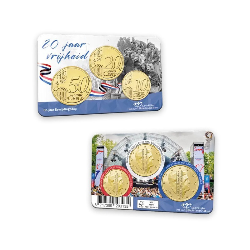 Netherlands 2025 10, 20 a 50 cent (BU)