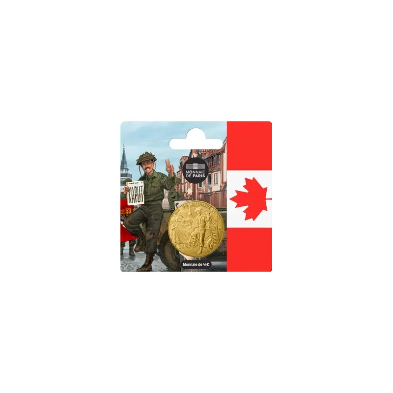 1/4 Euro France 2025 - Canadian soldier (UNC)