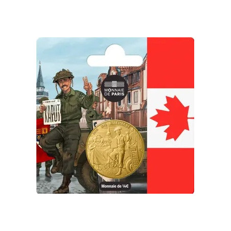 1/4 Euro France 2025 - Canadian soldier (UNC)