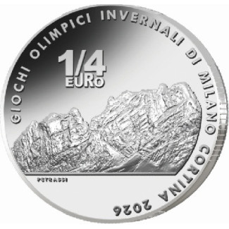 1/4 Euro Taliansko 2025 - Cortina 2026: Cortina (UNC)