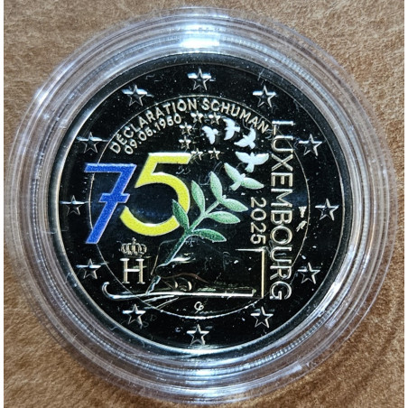 2 Euro Luxembourg 2025 - The Schuman Declaration (color BU with dutch mintmark)