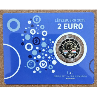 2 Euro Luxembursko 2025 - 25. výročie nastúpenia Henricha na trón (farbená BU s holandskou značkou)