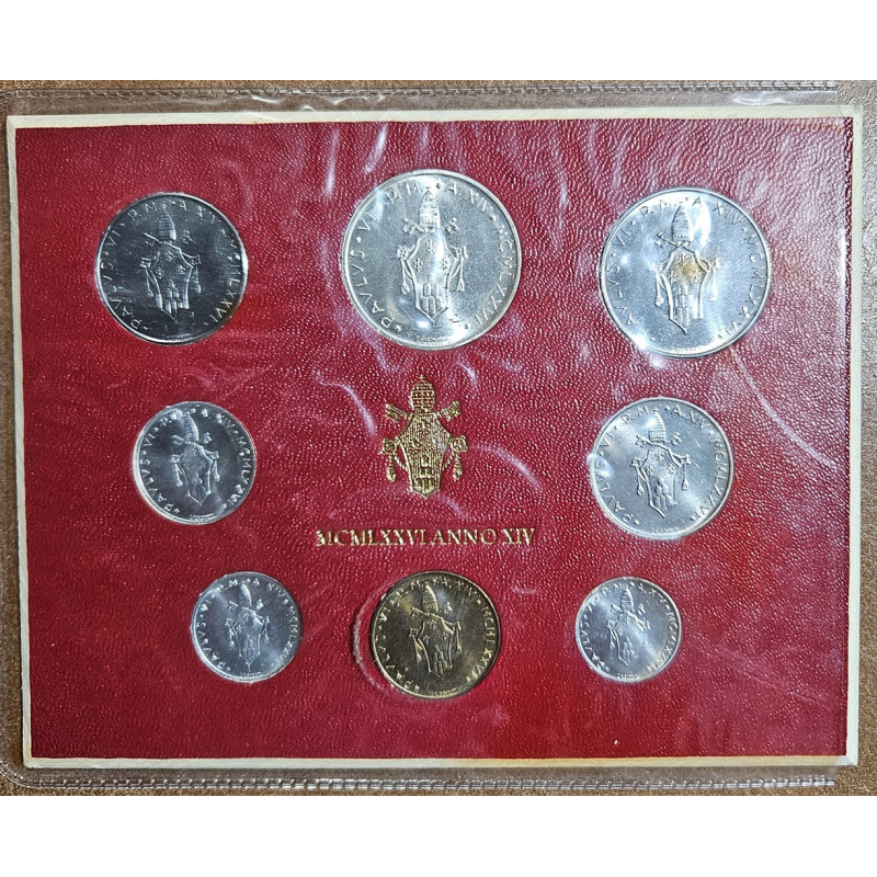 eurocoin eurocoins Vatican 8 coins 1975 (BU)