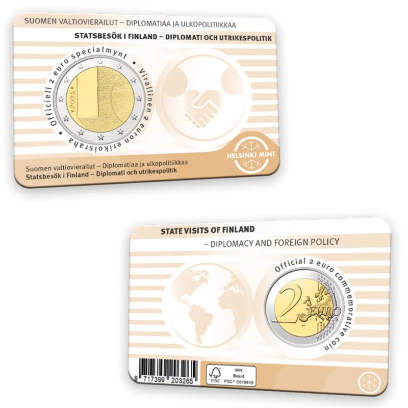 2 Euro Finland 2025 - State visit from Finland (BU with Finnish text)