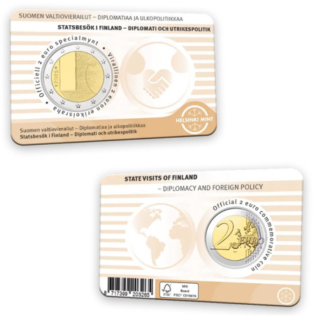 2 Euro Finnország 2025 - Állami látogatás Finnországból (BU finn szöveggel)