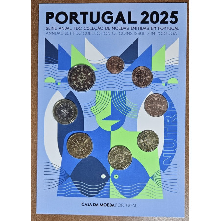Portugalsko 2025 sada 8 mincí (UNC)