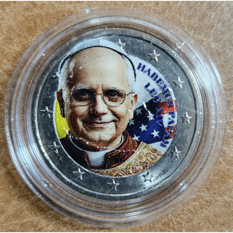 2 Euro fantasy - The new Pope Leo XIV. (colored UNC)