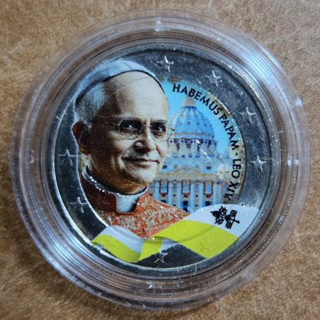 2 Euro fantasy - The new Pope Leo XIV. v2 (colored UNC)