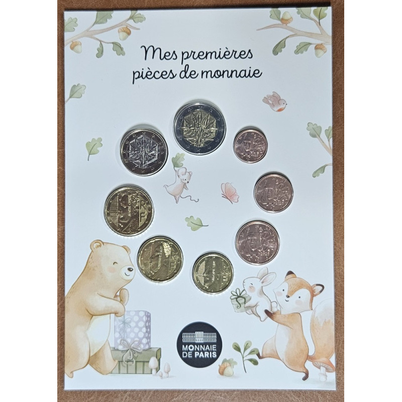 Francúzsko 2025 sada 8 mincí - Moje prvé mince (BU)