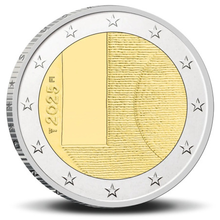 Poškodené 2 Euro Fínsko 2025 - Štátna návšteva z Fínska (UNC)