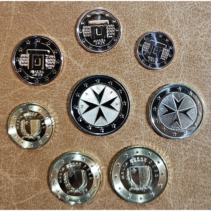 Malta 2025 set of 8 eurocoins (UNC)