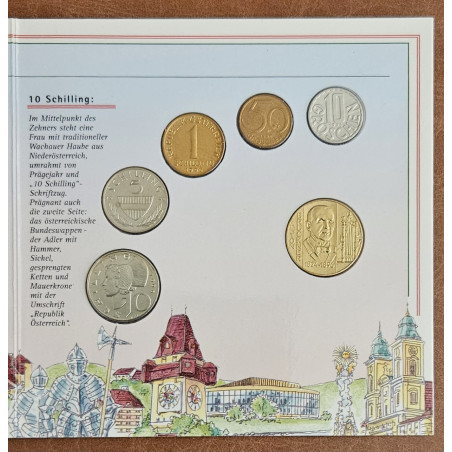 Rakúsko 1996 sada 6 mincí (BU)