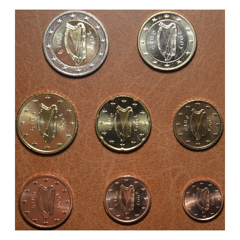 eurocoin eurocoins Set of 8 coins Ireland 2003 (UNC)