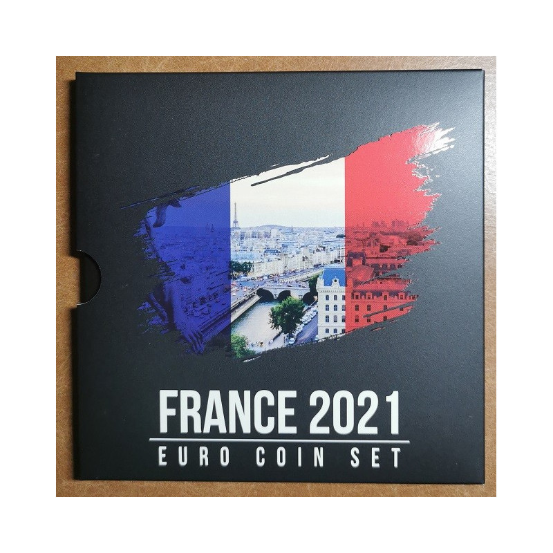 Francúzsko 2021 neoficiálna sada 8 euromincí (BU)