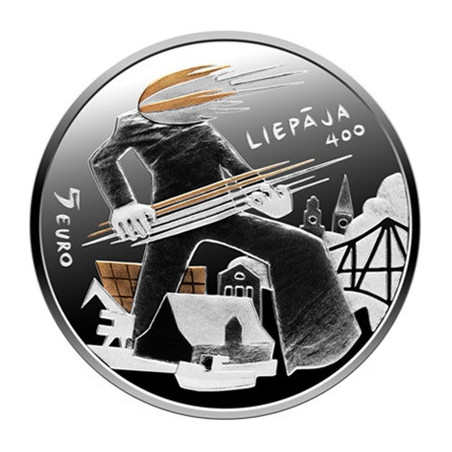 5 Euro Lotyšsko 2025 - Slnko a vietor (Proof)