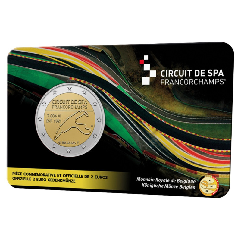 2 Euro Belgicko 2025 - Pretekárska trať SPA (BU s francúzskym textom)