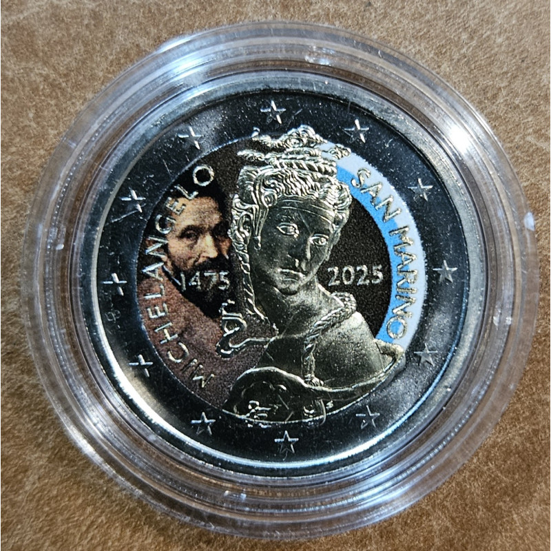 2 Euro San Marino 2025 - Michelangelo II. (színezett UNC)