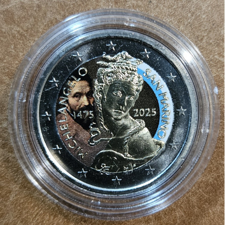 2 Euro San Marino 2025 - Michelangelo II. (színezett UNC)