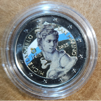 2 Euro San Marino 2025 - Michelangelo III. (színezett UNC)