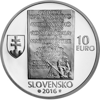 euroerme érme 10 Euro Szlovákia 2016 Ladislav Nádaši-Jégé (BU)