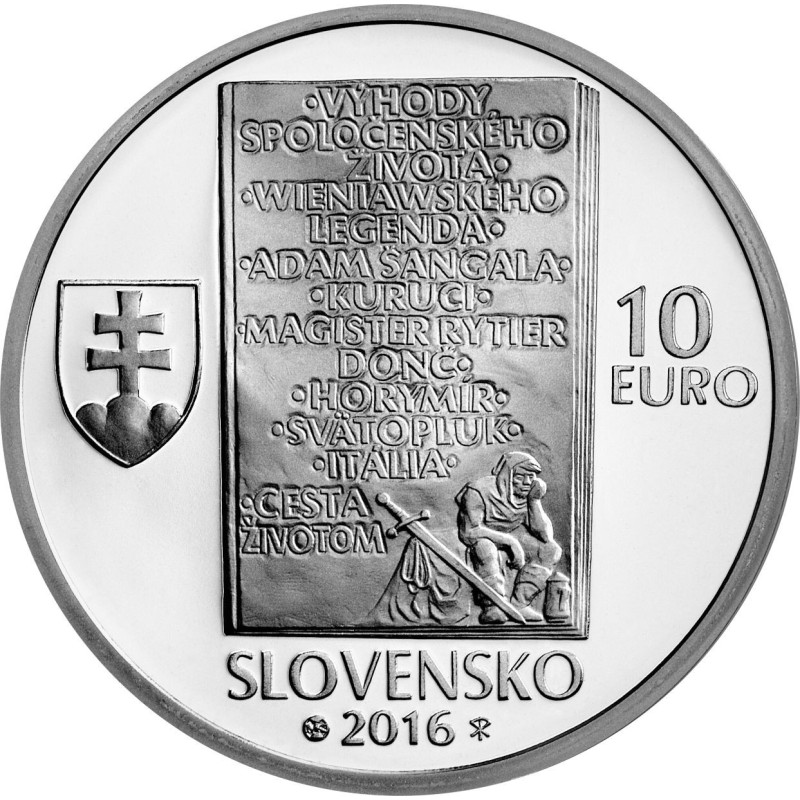 Euromince mince 10 Euro Slovensko 2016 Ladislav Nádaši-Jégé (BU)