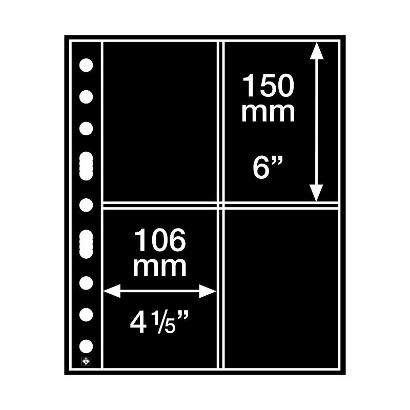 eurocoin eurocoins Leuchtturm GRANDE 5 pages for postcards 4 x 106x...