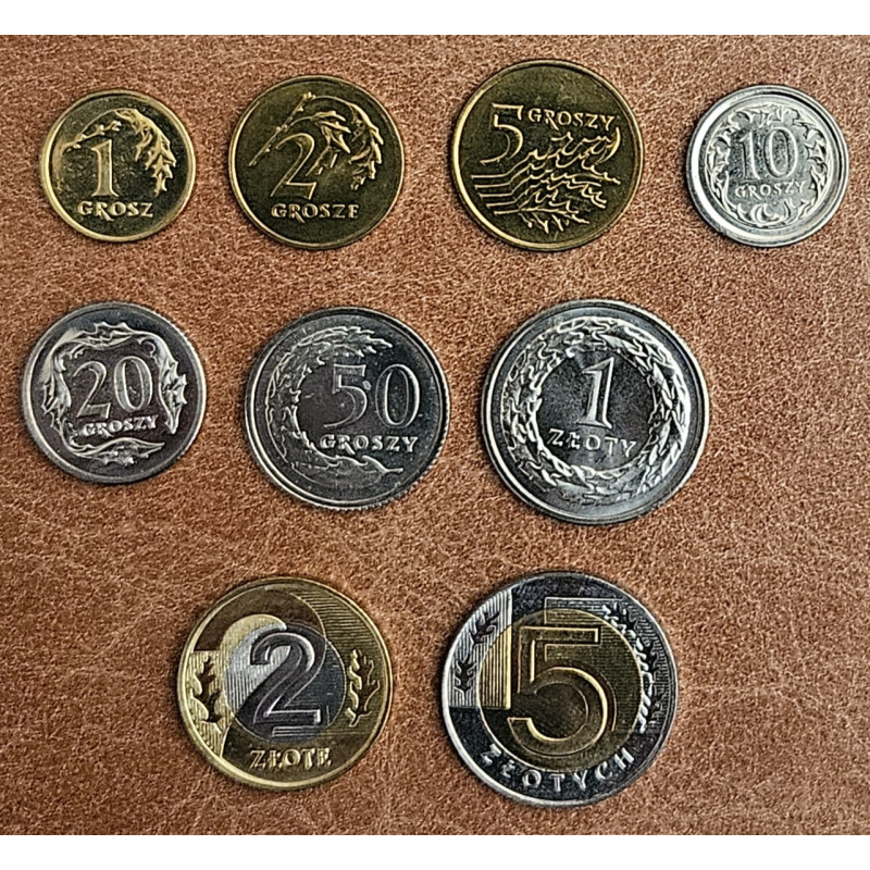eurocoin eurocoins Poland 9 coins 1994-2019 (UNC)