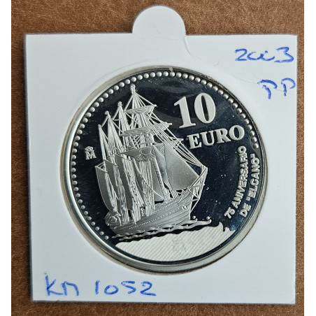 10 Euro Španielsko 2003 - Juan Sebastián de Elcano School Ship (Proof)