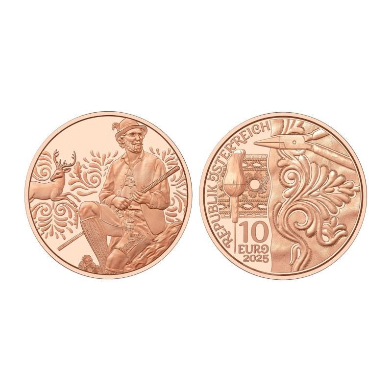 10 Euro Austria 2025 Dressing up - Leather (UNC)