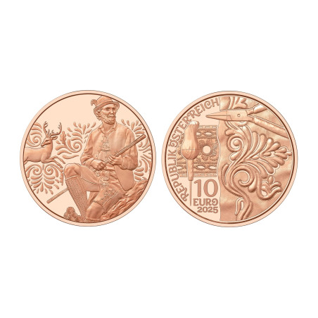 10 Euro Rakúsko 2025 Obliekanie - Koža (UNC)