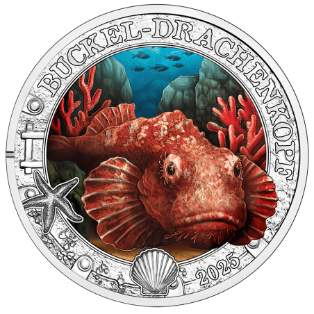 3 Euro Rakúsko 2025 - Devil Scorpionfish (UNC)