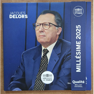 France 2025 set of 8 coins Jacques Delors (BU)