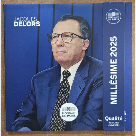 Francúzsko 2025 sada 8 mincí Jacques Delors (BU)