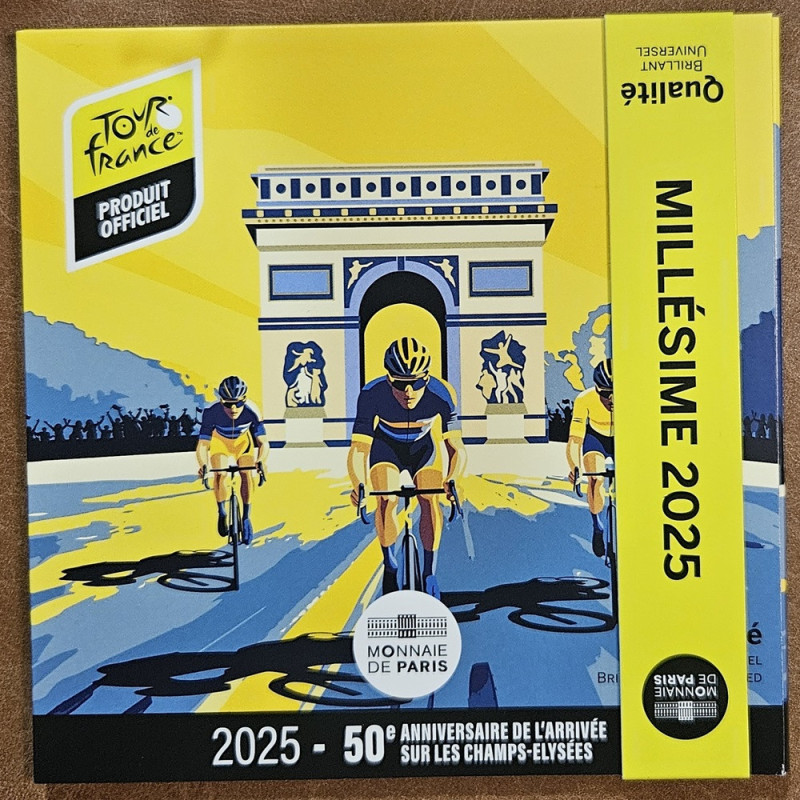 Francúzsko 2025 sada 8 mincí Tour de France (BU)