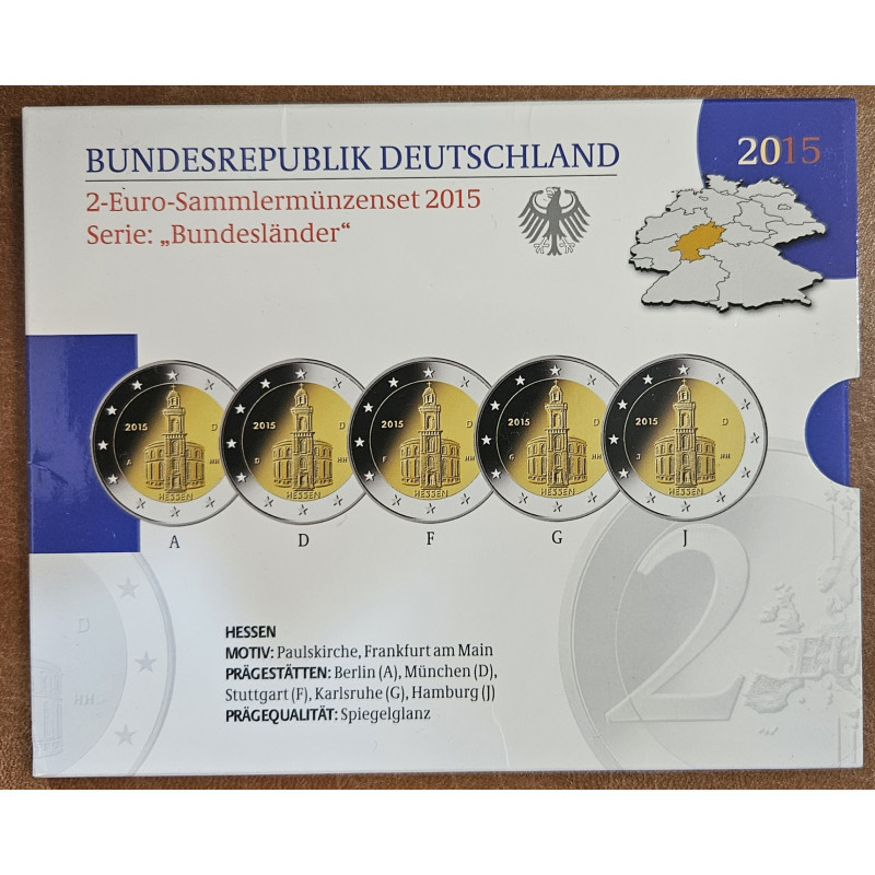 Euromince mince 2 Euro Nemecko 2015 - Hessen: kostoľ sv. Pavla (BU ...