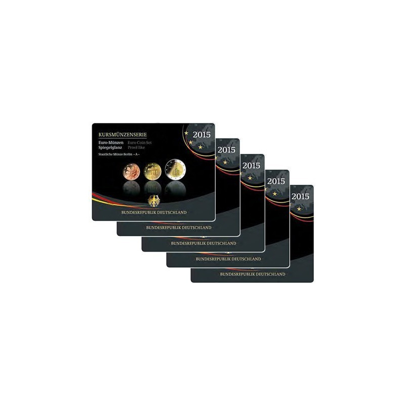 euroerme érme Németország 2015 \\"A\\" - 9 részes forgalmi sor (UNC)