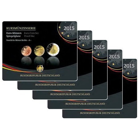 eurocoin eurocoins Germany 2015 \\"J\\" set of 9 coins (UNC)