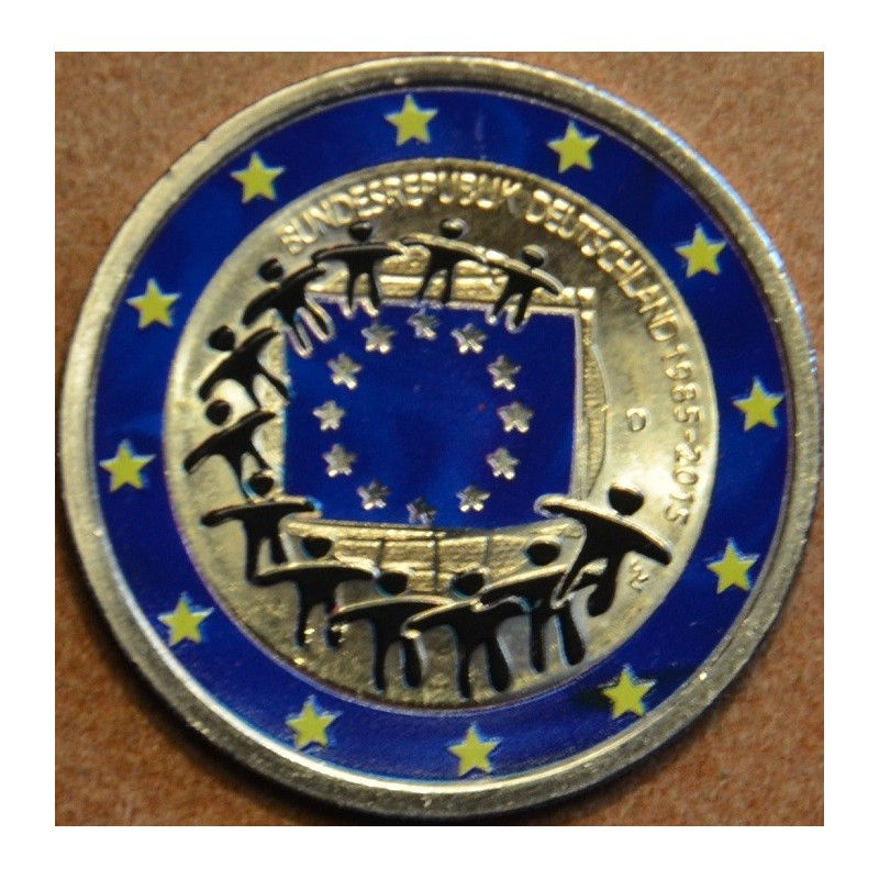 Euromince mince 2 Euro Nemecko \\"D\\" 2015 - 30 rokov Europskej vl...
