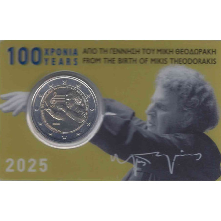 2 Euro Grécko 2025 - Mikis Theodorakis (BU)