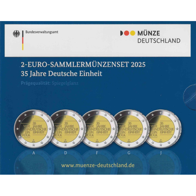 2 Euro Nemecko 2025 - 35 rokov zjednotenia Nemecka (Proof)